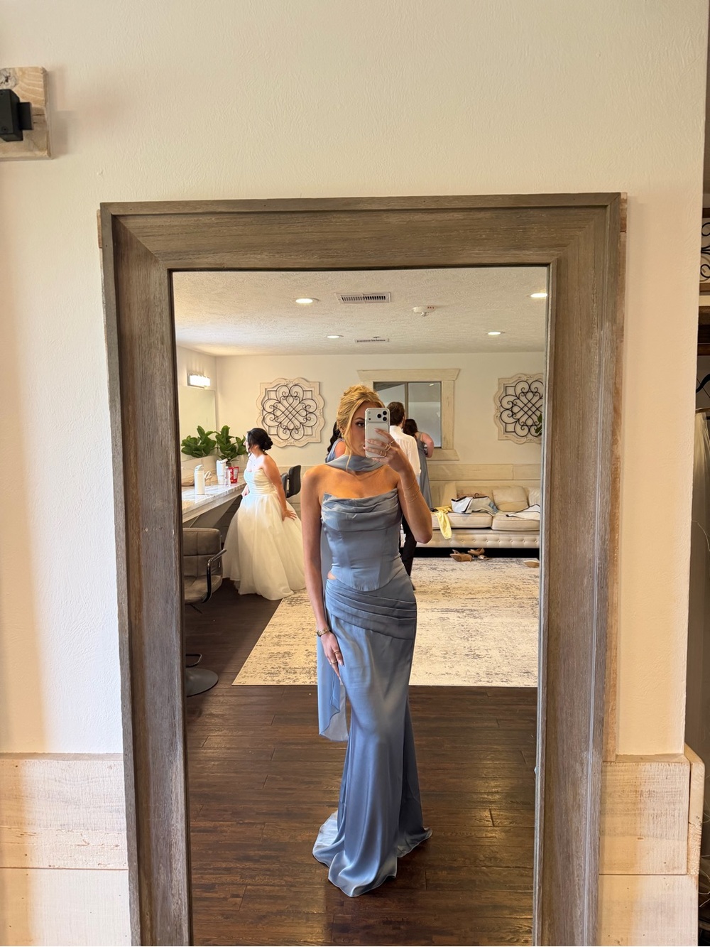 Azazie Sorrel Dress in Dusty Blue